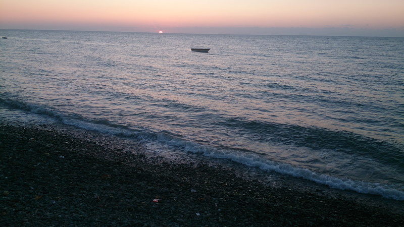 water, nautical vessel, coast, sky, sport, beach, tranquil scene, blue, tranquility, motion, outdoors, dusk, white, sea, sunset, Turkey, horizon over water