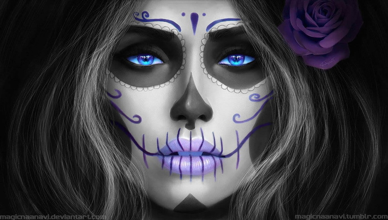 Sugar Skull, 720P, face, face paint