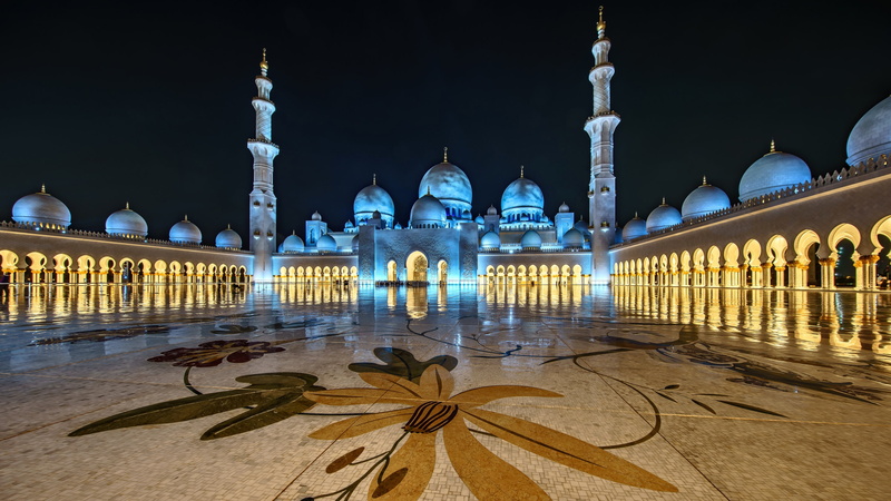 tourist attraction, belief, abu dhabi, dome, building, religion, city, history, united arab emirates, architectural column, mosque, nature, place of worship