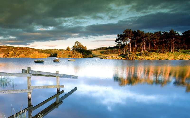 landscape, bridge, summer landscape, 2K, Lake
