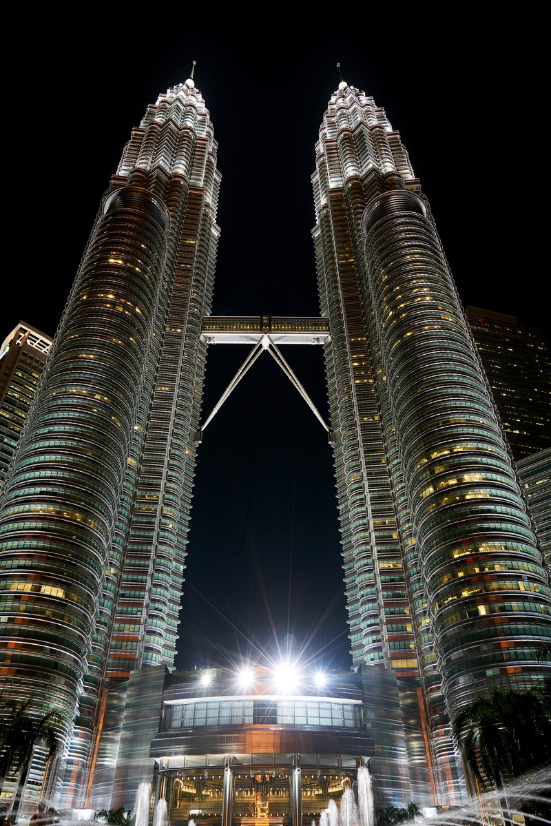 tower, travel, low angle shot, petronas towers, Malaysia, facade, modern, buildings, towers, glass windows, city, building, no people, street, financial district
