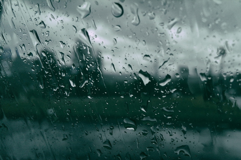 close-up, blue, freshness, window, indoors, drop, transparent, full frame, reflection, abstract, raindrop, 1080P, rain, liquid, autumn, glass - material