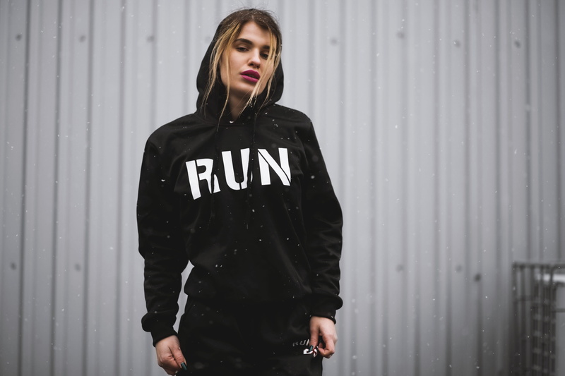 young adult, clothing, white, standing, day, portrait, girl, real people, wearing, hair, pullover, black clothes, iron, hairstyle, 5K, beautiful, woman