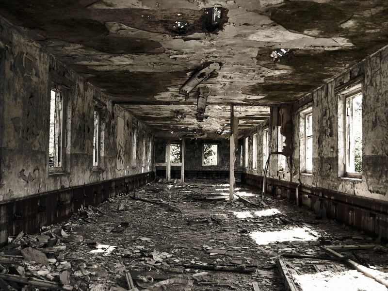 720P, dark, ruin, abandoned, building