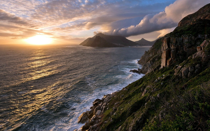 cliff, photography, coast, rock, water, landscape, nature, 1080P