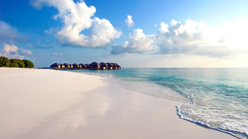 cloud, 3840x2160, beaches, sand, cottage, amazing, white, seaside, 4K
