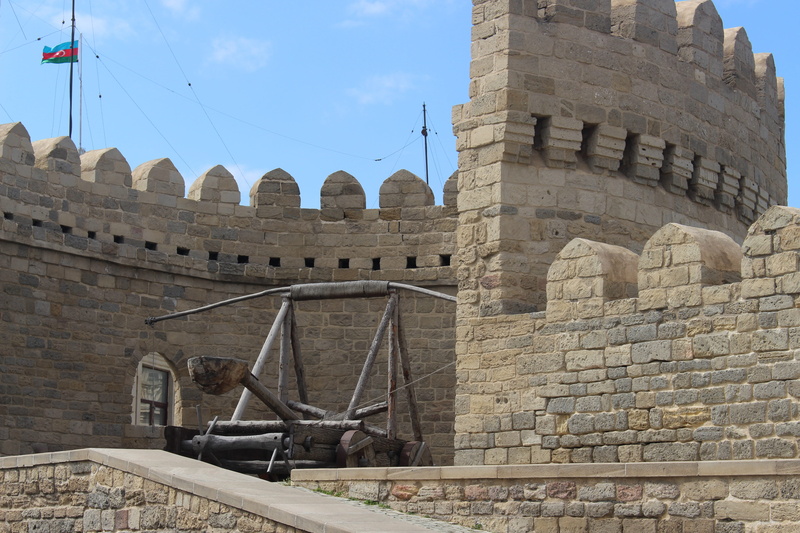 ancient, azerbaijan, architecture, wall, day, tourism, 5K, baku, history, outdoors, no people, old, cloud - sky, the past, travel, wall - building feature