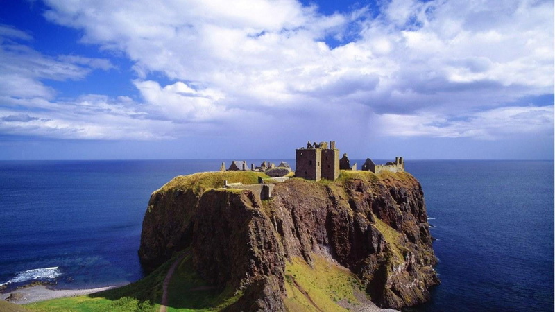 dunnottar, landscapes, castle, 1080P, scotland