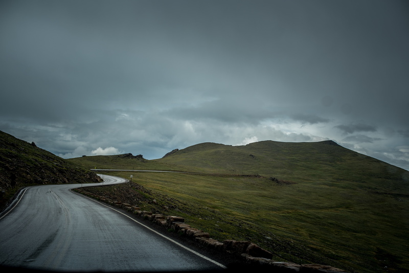 5K, plains, hills, nature, landscape, road, overcast, wet