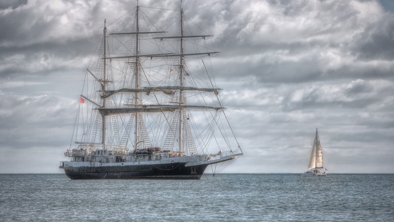 sailing, pole, nature, sky, tall ship, outdoors, sea, water, travel, sailing ship, nautical vessel, transportation, overcast, sailboat, yacht, rigging