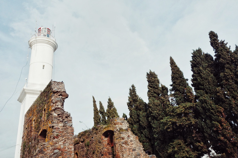 plant, tower, nature, history, cloud - sky, 4K, sky, low angle view, building exterior, colonia del sacramento, architecture, lighthouse, travel destinations