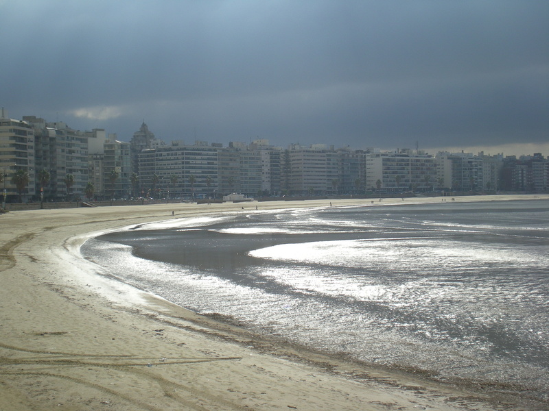 beach, no people, building exterior, skyscraper, built structure, building, snow, 2K, cityscape, cloud - sky, landscape, outdoors, nature, montevideo