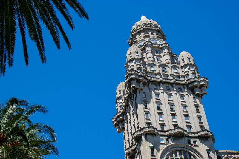 day, sculpture, 5K, city, plant, no people, travel destinations, plaza independencia, uruguay, independence, blue, building exterior, tower, outdoors