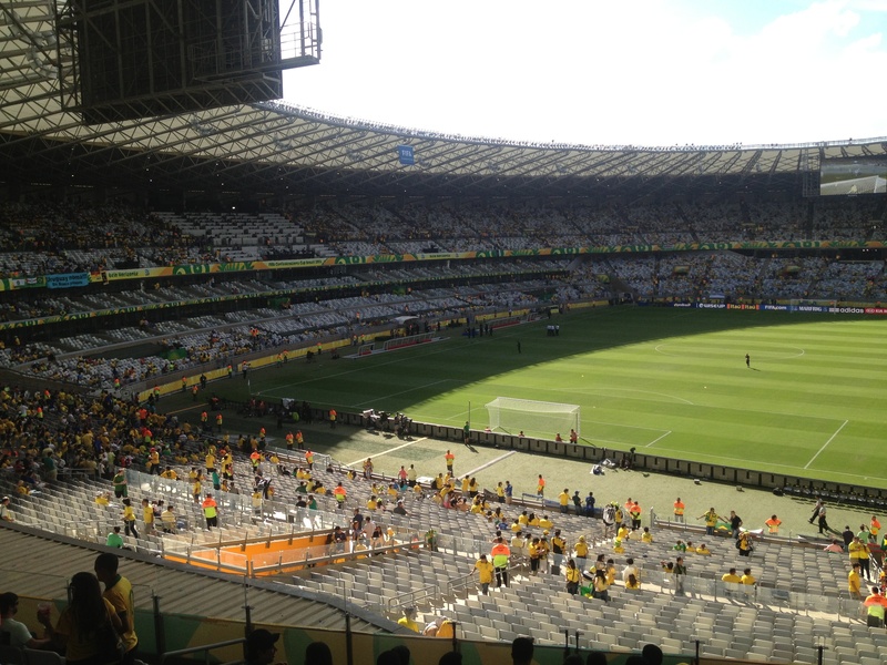 spectator, large group of people, real people, built structure, men, watching, group of people, day, women, crowd, confederations cup, outdoors, competition