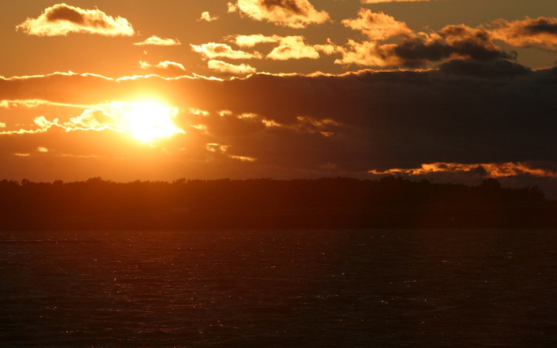 landscape, 1080P, sunset, clouds, overcast