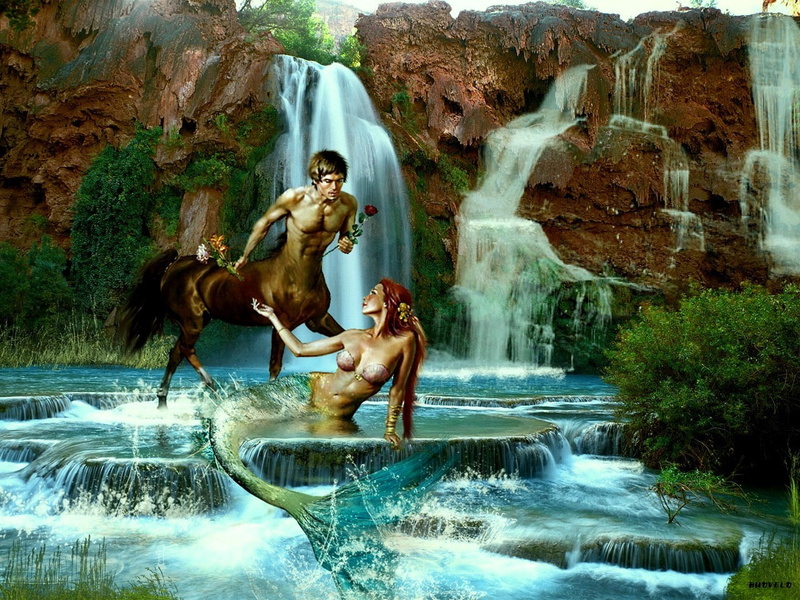 mermaid, fantasy, illustration, 720P, hd, love, centaur