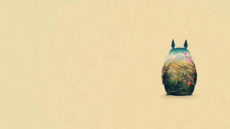 floral, 1080P, anime, totoro, my neighbour totoro, 1920x1080, jar, yellow, green