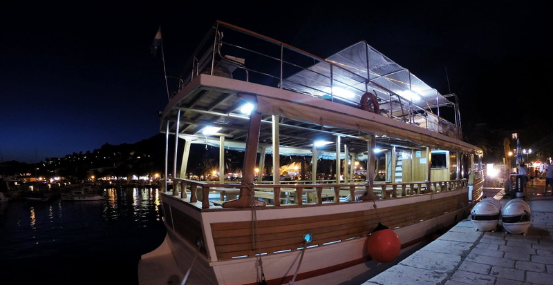 building exterior, water, illuminated, sky, city, transportation, Night, built structure, sea, nature, nautical vessel, 1080P, no people, moored, outdoors