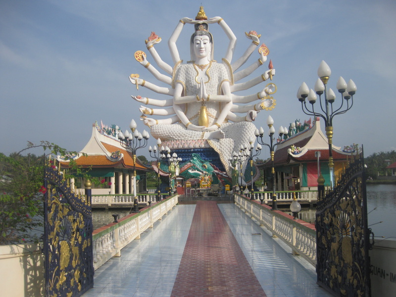 representation, building, railing, no people, Temple, Koh Samui, spirituality, belief, nature, cultures, cloud - sky, day, built structure, outdoors, the way forward