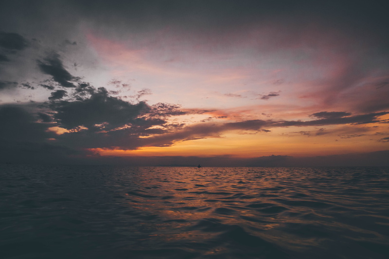 thailand, horizon over water, sea, horizon, sky, tranquility, beach, cloud - sky, tranquil scene, beauty in nature, sunset, purpul, scenics - nature, waterfront