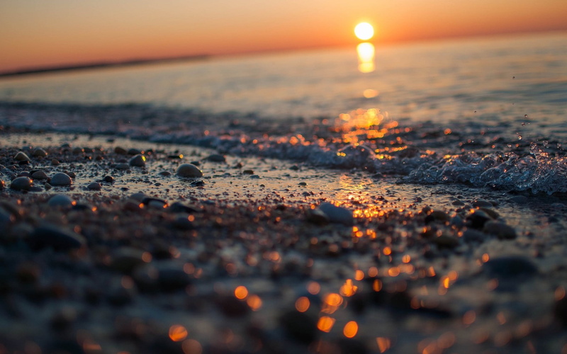landscape, vacations, light - Natural Phenomenon, hour, dusk, tilt shift, no People, blue, land, nature, horizon over water, scenics - nature, taken, sunlight