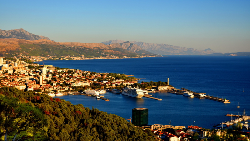 port, split, sky, building, nautical vessel, high angle view, europe, cityscape, no people, vacation, outdoors, dalmatia, blue, travel destinations, haven
