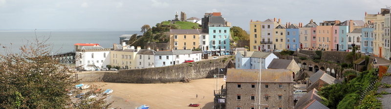 residential district, nature, plant, building exterior, building, coast, pembrokeshire, house, scenic, tree, water, tenby, the past, travel, tourism, sea