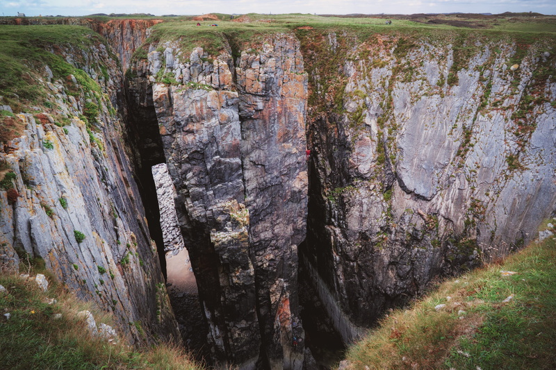 gray, day, 5K, the cauldron, land, cauldron, flimston, seascape, pembrokeshire, south wales, formations, no people, autumn, chasm, wales, climber, beauty in nature