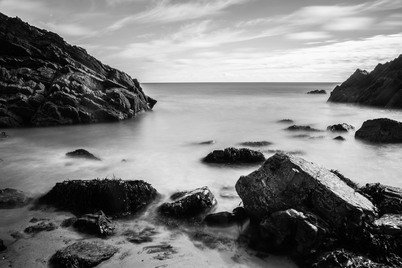 long  exposure, shore, stone, rock - Object, clouds, Tidal Forces, sandy  beach, coast, sea, frozen, seascape, 5K, water, outdoors, sunset, bandn, sky