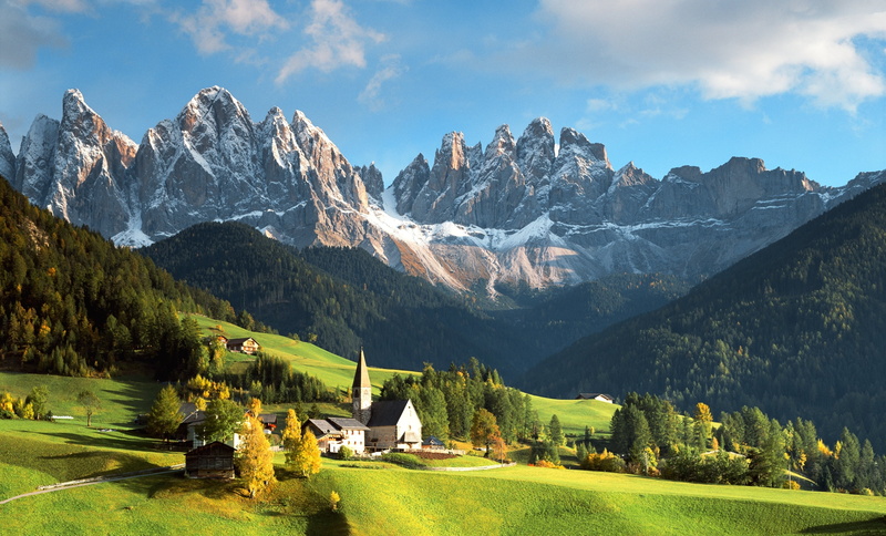 forest, grass, cloud - Sky, beauty In Nature, land, architecture, alto Adige, sunlight, mountain Peak, mountains, panoramic, sky, tirol, tree, valley, 2K