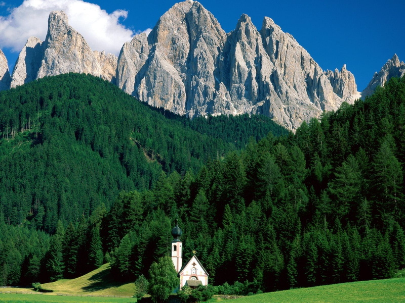 mountain Peak, tree, day, green, outdoors, green Color, land, european Alps, mountain, scenics - nature, alto Adige, pine tree, rock - Object, beauty In Nature