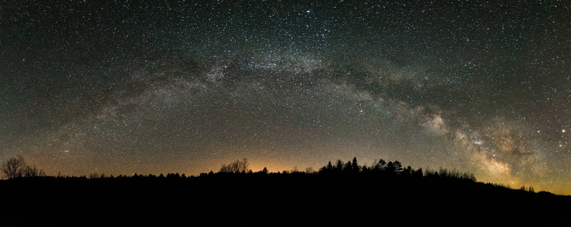 night, nature, space, stars, tranquility, galaxy, Ontario, Milky Way, plant, space and astronomy, astronomy, dark, panorama, star - space, 4K, no people
