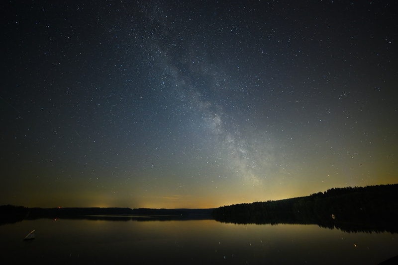 water, golden, space and astronomy, idyllic, scenics - nature, long exposure, photography, cosmos, star, space, night, 2K, tranquil scene, reflection