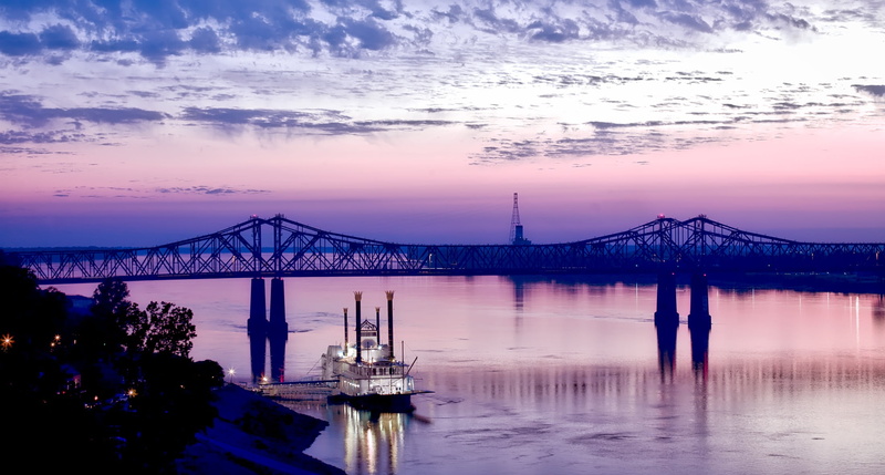 riverboat, 1080P, cloudscape, sky, transportation, dusk, reflection, ship, boat, city, natchez, clouds, travel destinations, gambling, sea, beautiful