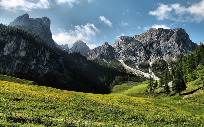 travel, european Alps, rural Scene, beauty, mountain Peak, valley, landscape, hill, springtime, grass, switzerland, landscapes, panoramic, dolomites, cloud - Sky