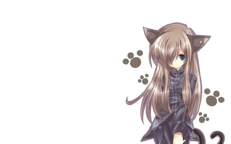 nekomimi, animal ears, shy, 2K, manga, anime girls, original characters