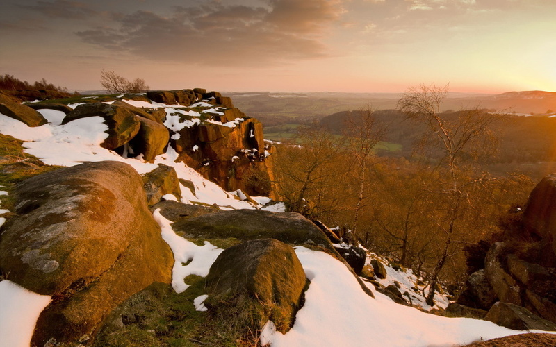 no people, Landscapes, scenics - nature, tree, animal, outdoors, landscape, sunset, animal themes, mountain, tranquil scene, Nature, sky, rock, cloud - sky