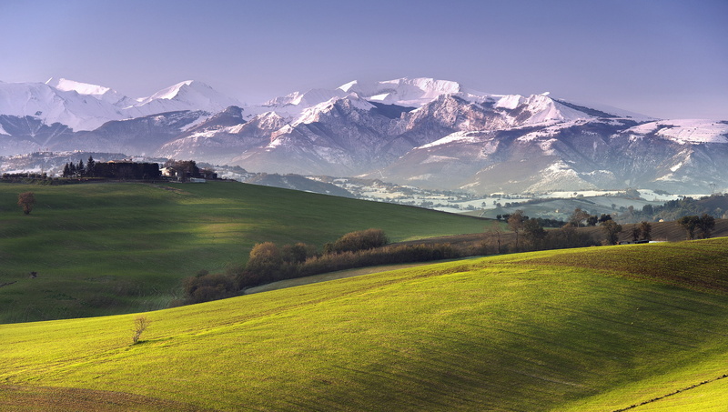 beauty In Nature, green Color, tranquil Scene, pasture, cold temperature, snowcapped mountain, valley, 1080P, grass, springtime, blue, landscape, sky