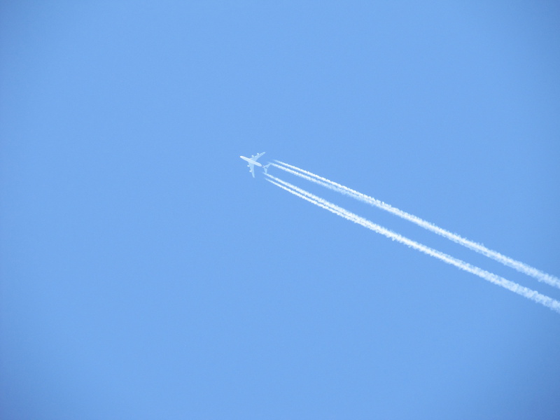 4K, vehicle, airplane, aircraft, contrails