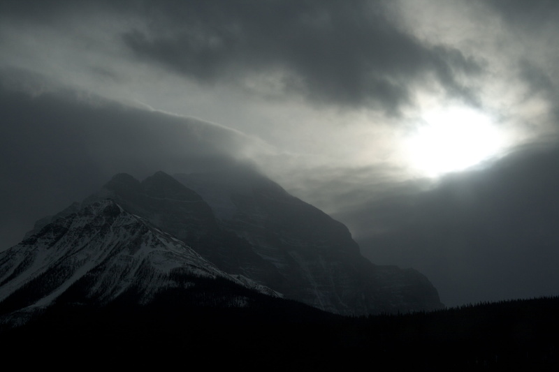clouds, 4K, idyllic, sky, moody, canada, non-urban scene, day, sun, outdoors, rundle, foreboding, mountain, nature, storm, formation, no people, silhouette
