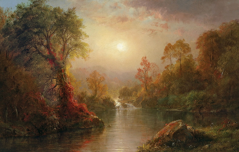 nature, Autumn, picture, Frederic Edwin Church, 1080P, landscape