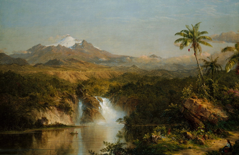 landscape, Frederic Edwin Church, 2K, the volcano, mountain, picture, A View Of Cotopaxi