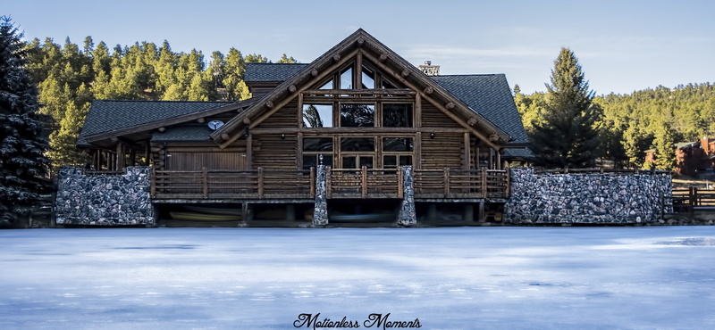 lake, landscape, Colorado, 1080P, mountains, photography, frozen lake, cabin