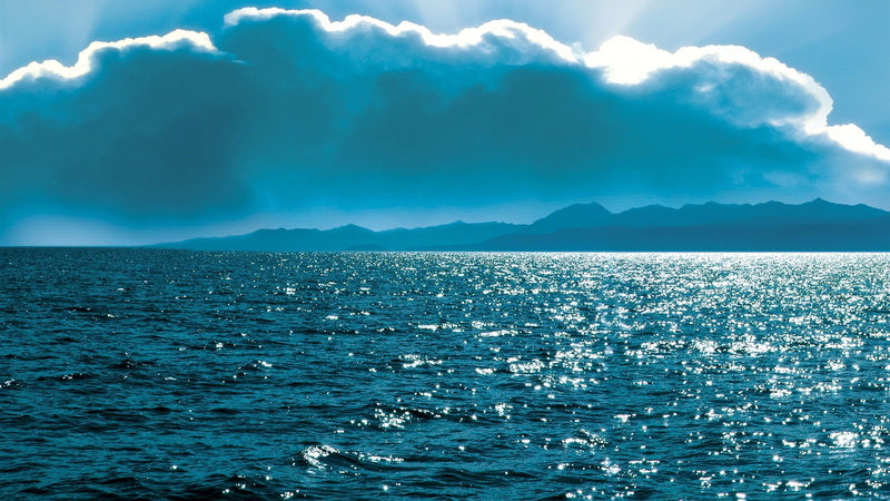 Coast, Russia, Nature, Clouds, Blue, 1080P, Lake, Baikal, Scenery, Sun, Sky