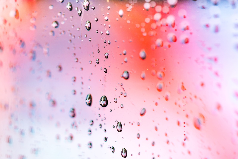 rain drop, purple, pink color, raindrop, backgrounds, close-up, rainuwindow, texture, indoors, light, 5K, transparent, extreme close-up, freshness, glass - material