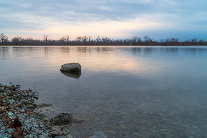 lake manawa, tranquil scene, glassy, sunset, day, cloud - sky, plant, reflection, tranquility, united states, idyllic, scenics - nature, long exposure