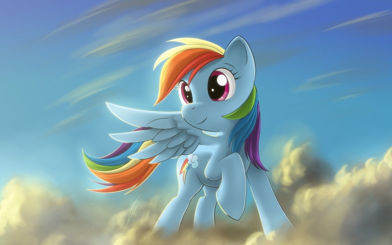 rainbow dash, magic, obloka, little, friendship, pony, ponies, 1080P