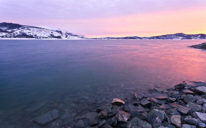 lovely, cold, lake campotosto, peaceful, mountains, 2K, italian, italy, view, sunset, water, beautiful, lake, siberia