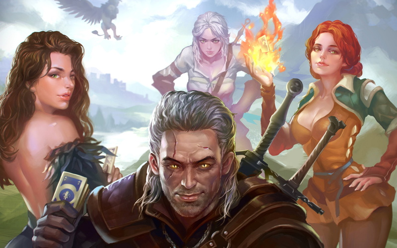 real people, The Witcher 3: Wild Hunt, sky, leisure activity, Triss Merigold, video games, Yennefer Of Vengerberg, teenager, togetherness, Ciri, friendship