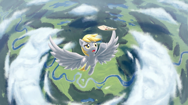 pony, friendship, skies, derpy, point, 1080P, perspective, ditzy, letter, magic, doo, ponies, azenge, hooves